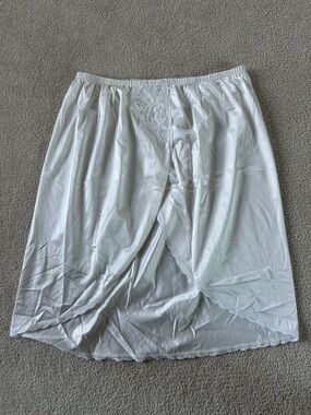 Vintage Vanity Fair White Half Slip with Lace Panel